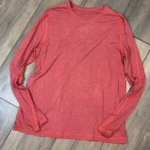 SOLD**lululemon athletica Red Long Sleeve Tee